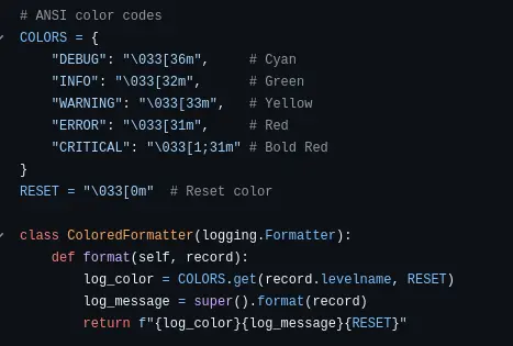 logging setup